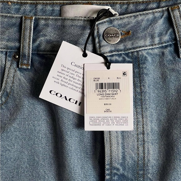 CM292 - Coach Long Denim Skirt - Picture 11 of 11